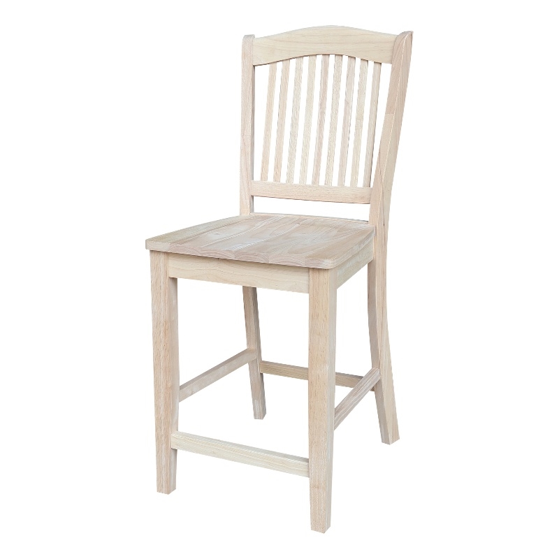 International Concepts Stafford Soild Wood Counterheight Stool - 24