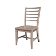Set of Two Solid Wood Soma Ladder Back Dining Chairs in Flax