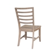 Set of Two Solid Wood Soma Ladder Back Dining Chairs in Flax
