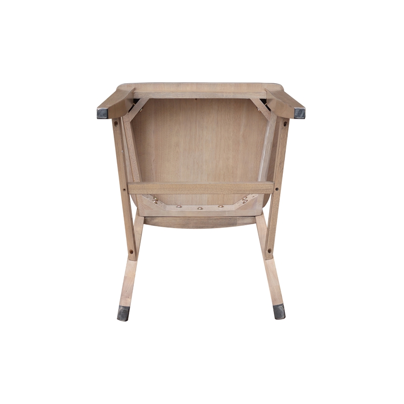 Set of Two Solid Wood Soma Ladder Back Dining Chairs in Flax