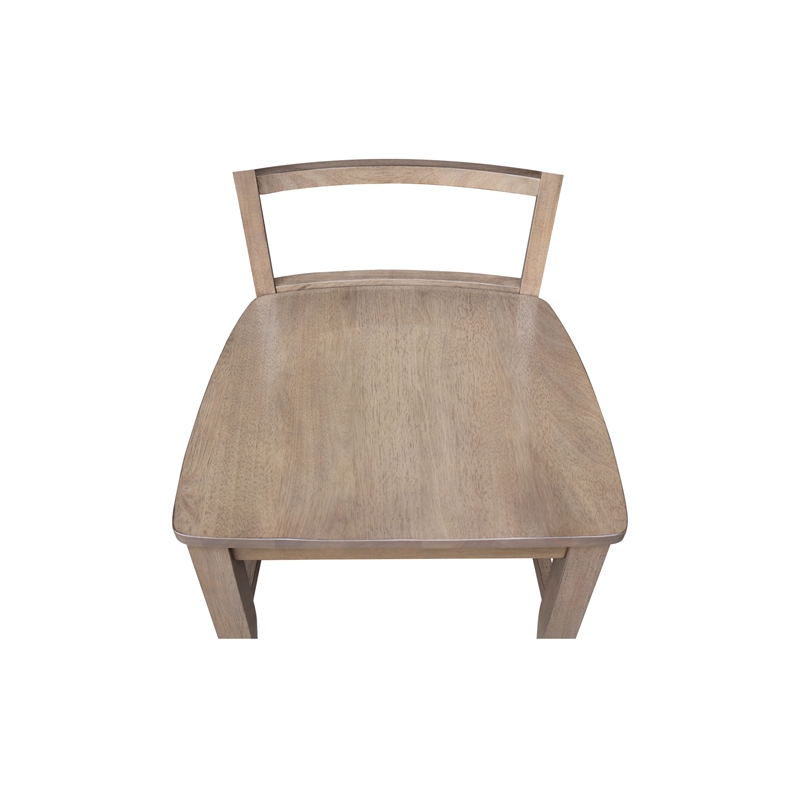 Set of Two Solid Wood Soma Ladder Back Dining Chairs in Flax
