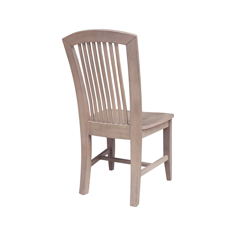 International Concepts Set of Two Solid Wood Soma Mission Dining Chairs in Flax