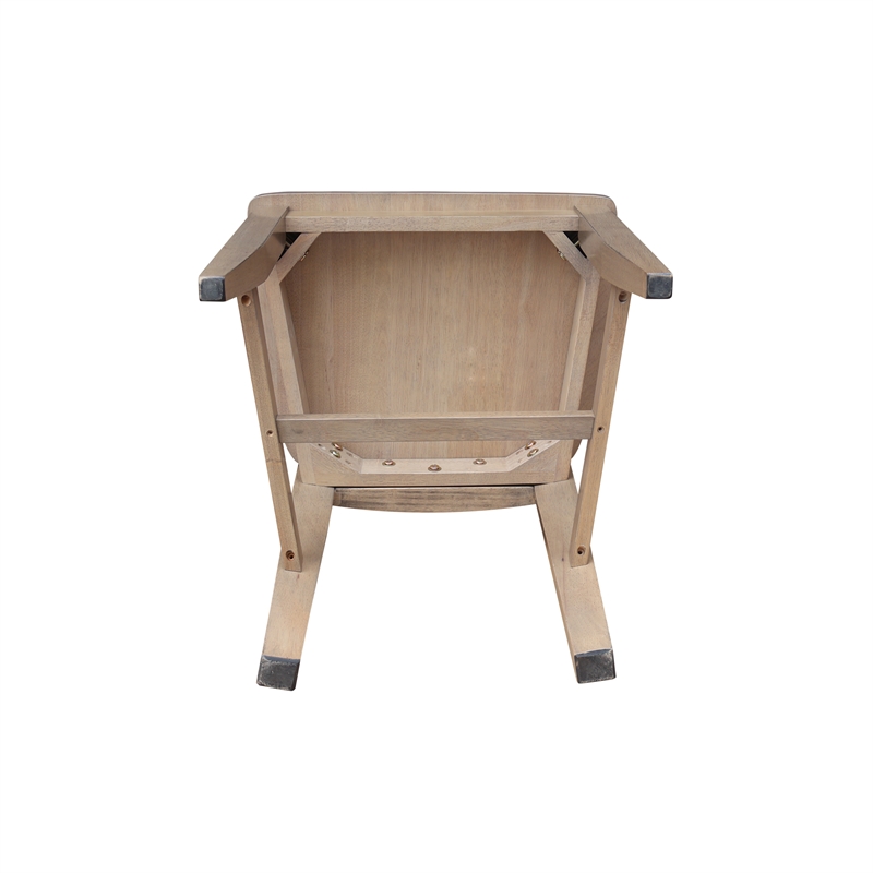International Concepts Set of Two Solid Wood Soma Mission Dining Chairs in Flax