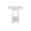 International Concepts Solid Wood Square Drop Leaf Side Table in White