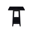 International Concepts Solid Wood Square Drop Leaf Side Table in Black