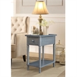International Concepts Solid Wood Narrow Side Table in Heather Gray Antique