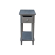 International Concepts Solid Wood Narrow Side Table in Heather Gray Antique