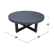 International Concepts Outdoor Aluminum Patio Coffee Table - Charcoal
