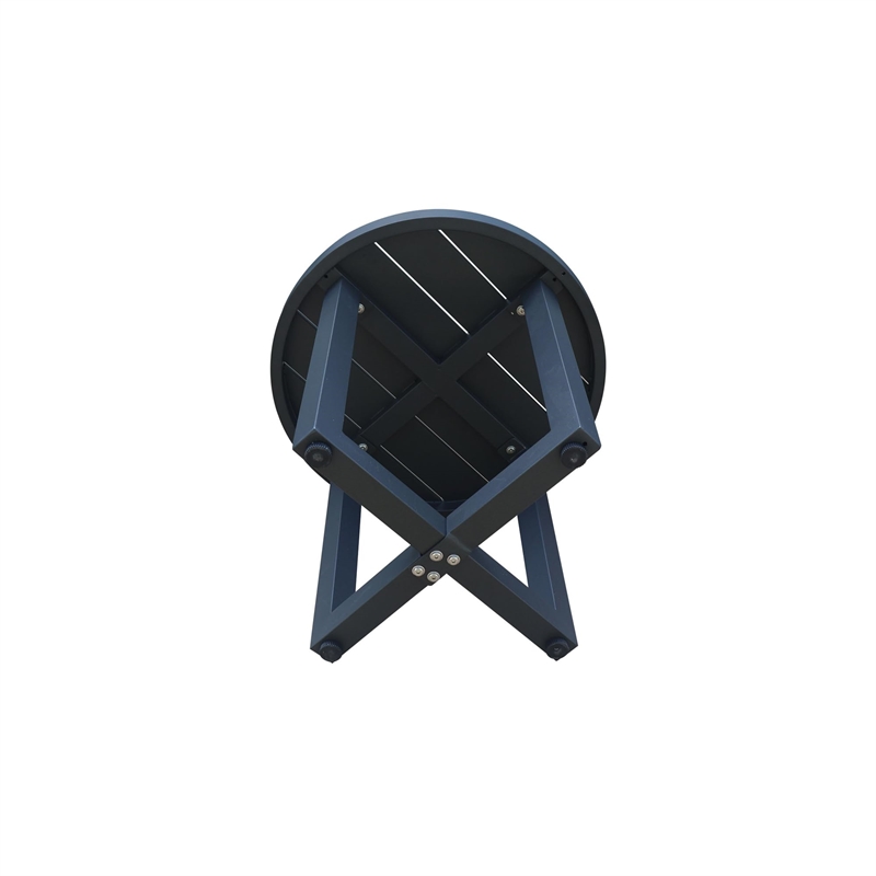International Concepts Outdoor Aluminum Patio Side Table - Charcoal