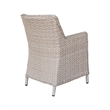 Outdoor Aluminum Wicker Patio Dining Chair with Cushion - Natural