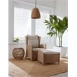 Outdoor Aluminum Wicker Patio Lounge Chair with Cushion - Natural