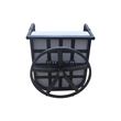 Outdoor Woven Abaca Rope Patio Set with End Table and Swivel Rocking Chair