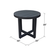 Outdoor Woven Abaca Rope Patio Set with End Table and Swivel Rocking Chair