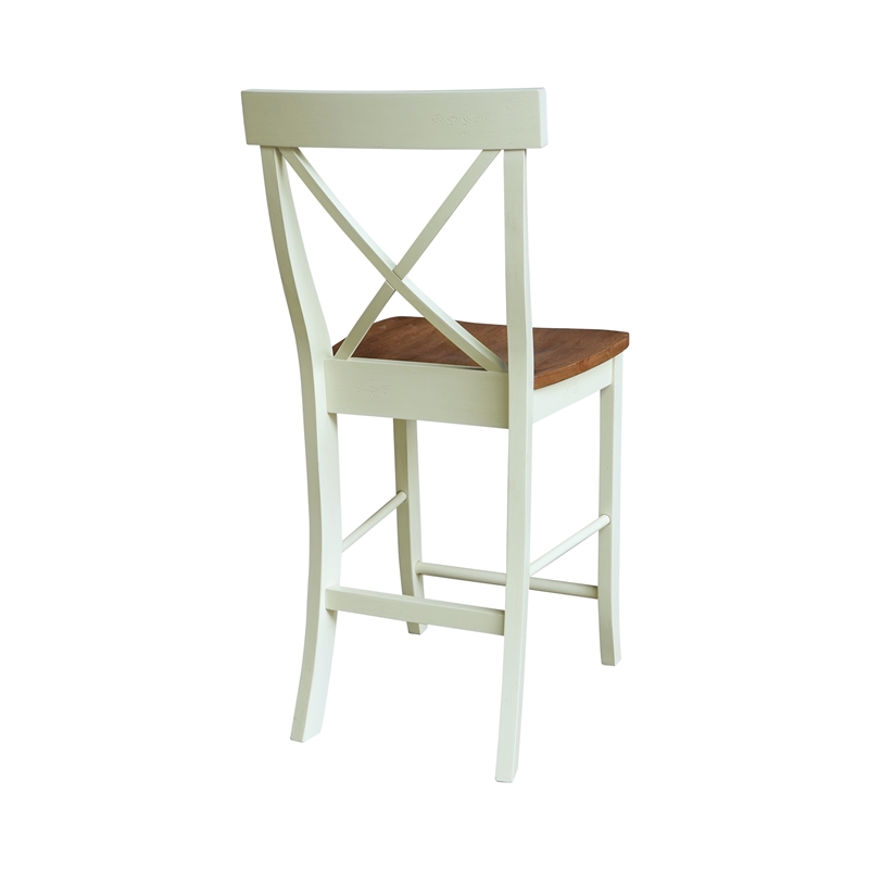 International Concepts X-Back Counter Height Dining Stool 24 Inch Seat Height