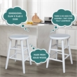 International Concepts Scooped Seat Dining Stool 24 Inch Seat Height