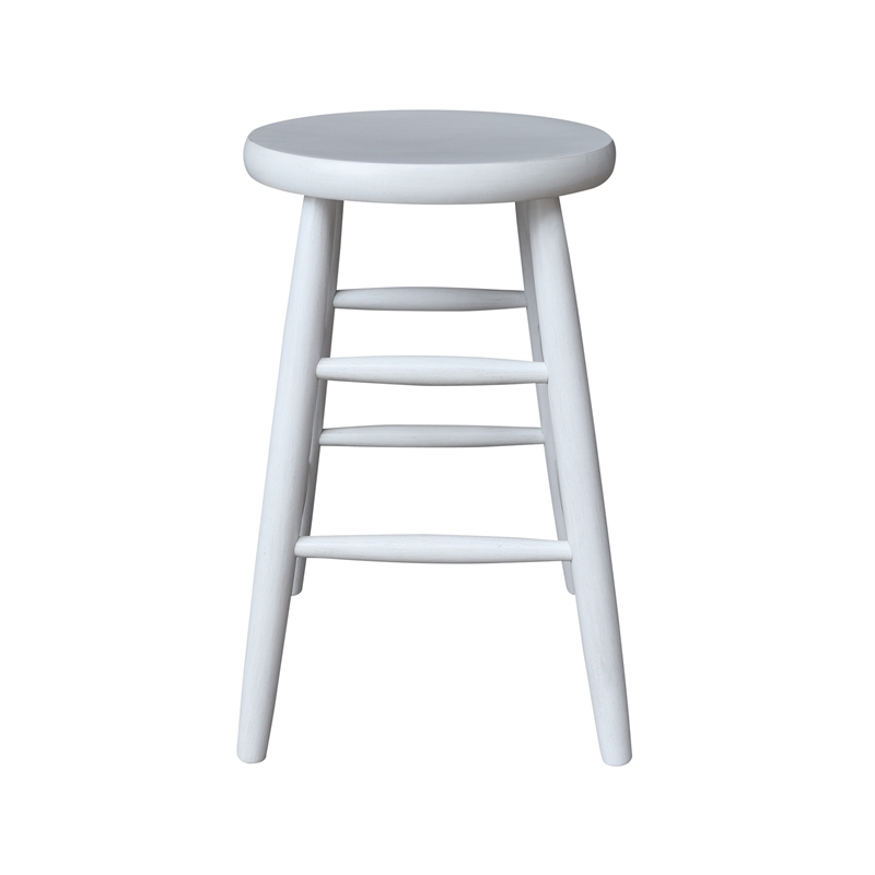 International Concepts Scooped Seat Dining Stool 24 Inch Seat Height