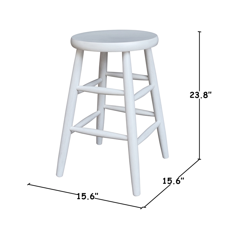 International Concepts Scooped Seat Dining Stool 24 Inch Seat Height