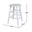 International Concepts Scooped Seat Dining Stool 24 Inch Seat Height
