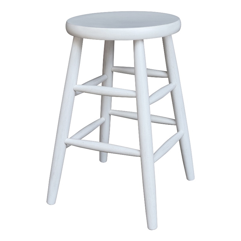 International Concepts Scooped Seat Dining Stool 24 Inch Seat Height