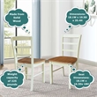 International Concepts Set of Two Madrid Dining Chairs Hickory and Shell