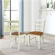 International Concepts Set of Two Madrid Dining Chairs Hickory and Shell