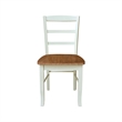 International Concepts Set of Two Madrid Dining Chairs Hickory and Shell