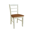 International Concepts Set of Two Madrid Dining Chairs Hickory and Shell