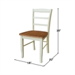 International Concepts Set of Two Madrid Dining Chairs Hickory and Shell