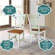 International Concepts Set of Two SplatBack Dining Chairs Hickory and Shell