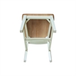 International Concepts Set of Two SplatBack Dining Chairs Hickory and Shell