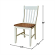 International Concepts Set of Two Cafe Dining Chairs Hickory and Shell