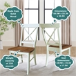 International Concepts Set of Two X-Back Dining Chairs Hickory and Shell