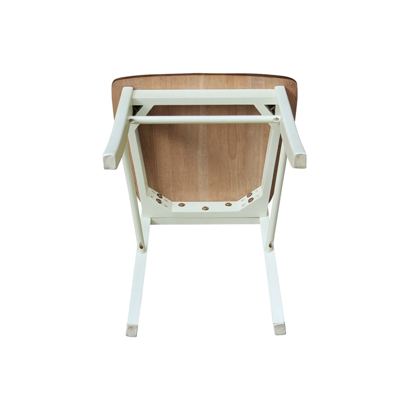 International Concepts Set of Two X-Back Dining Chairs Hickory and Shell