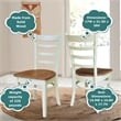 International Concepts Set of Two Emily Side Chairs Hickory and Shell