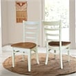 International Concepts Set of Two Emily Side Chairs Hickory and Shell