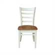International Concepts Set of Two Emily Side Chairs Hickory and Shell