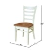 International Concepts Set of Two Emily Side Chairs Hickory and Shell