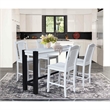 Solid Wood Tall Accent Table with 4 Counter Height Stools - Multi-Color