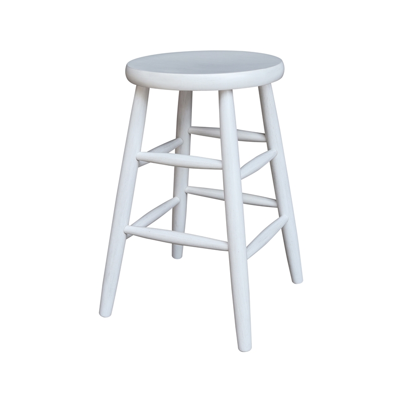 Solid Wood Tall Accent Table with 4 Counter Height Stools - Multi-Color