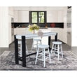 Solid Wood Tall Accent Table with 4 Counter Height Stools - Multi-Color