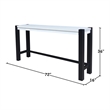 International Concepts Solid Wood Tall Accent Table with Iron Legs - Multi-Color