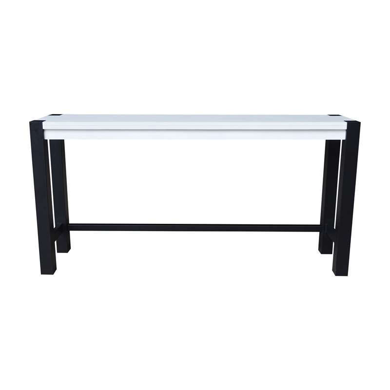 International Concepts Solid Wood Tall Accent Table with Iron Legs - Multi-Color