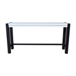 International Concepts Solid Wood Tall Accent Table with Iron Legs - Multi-Color
