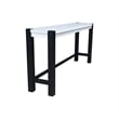 International Concepts Solid Wood Tall Accent Table with Iron Legs - Multi-Color