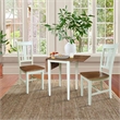 Small Dual Drop Leaf Table With 2 Chairs   3 Piece Dining Set   Multi Color