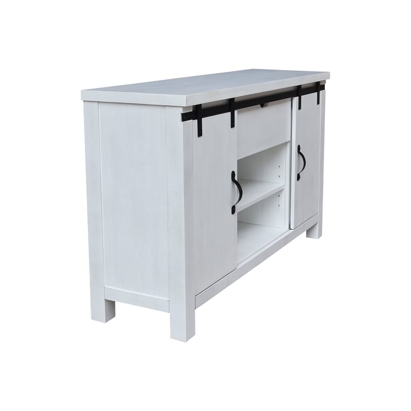 International Concepts Solid Wood Barn Door Server - Soft White