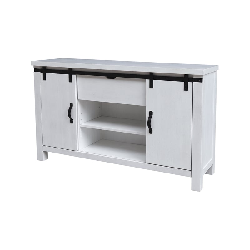 International Concepts Solid Wood Barn Door Server - Soft White