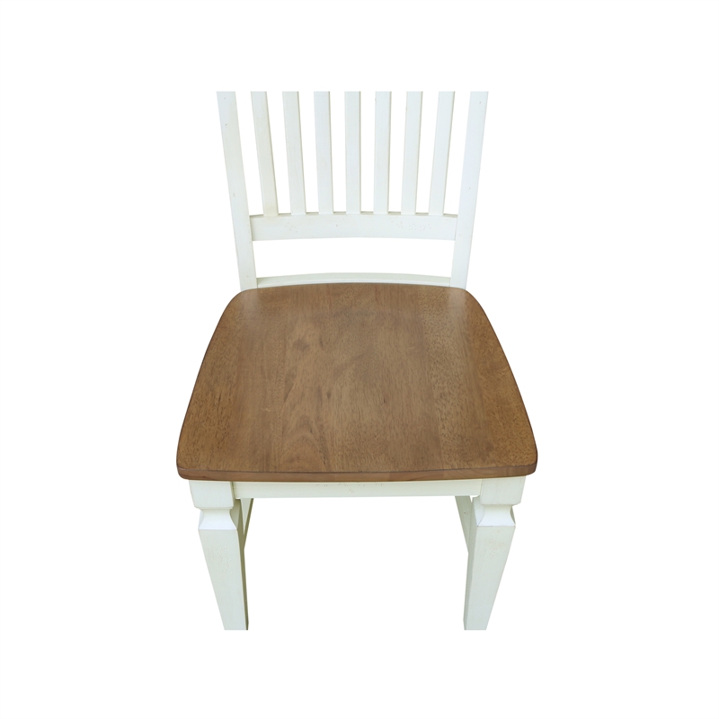 International Concepts Set of Two Vista Slat Back Dining Chairs