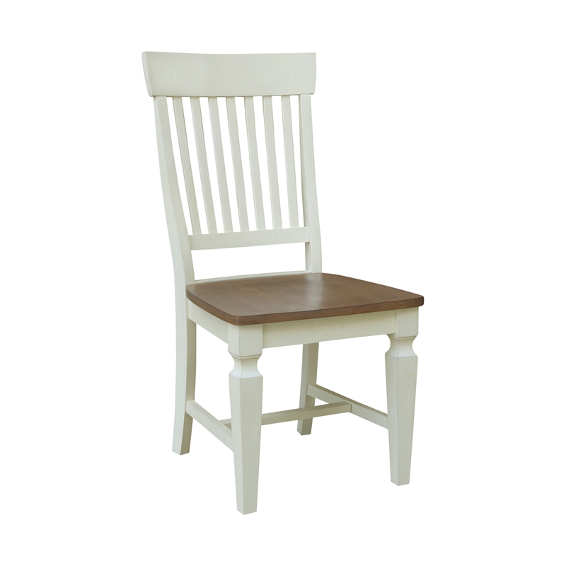 International Concepts Set of Two Vista Slat Back Dining Chairs