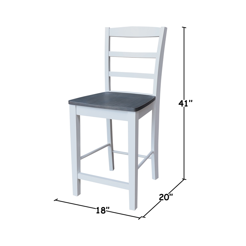 Solid Wood Madrid Counter Height Dining Stool - 24